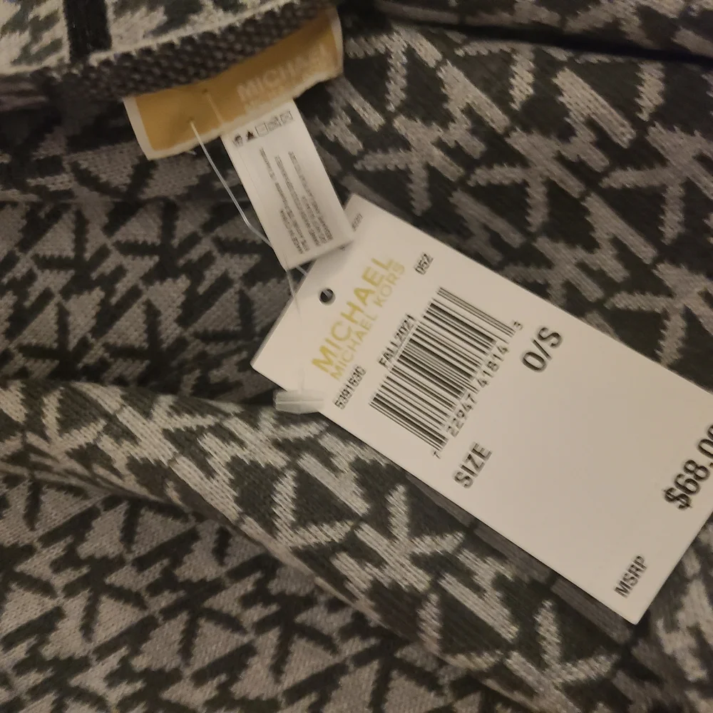 Michael Kors Gray Patterned Scarf